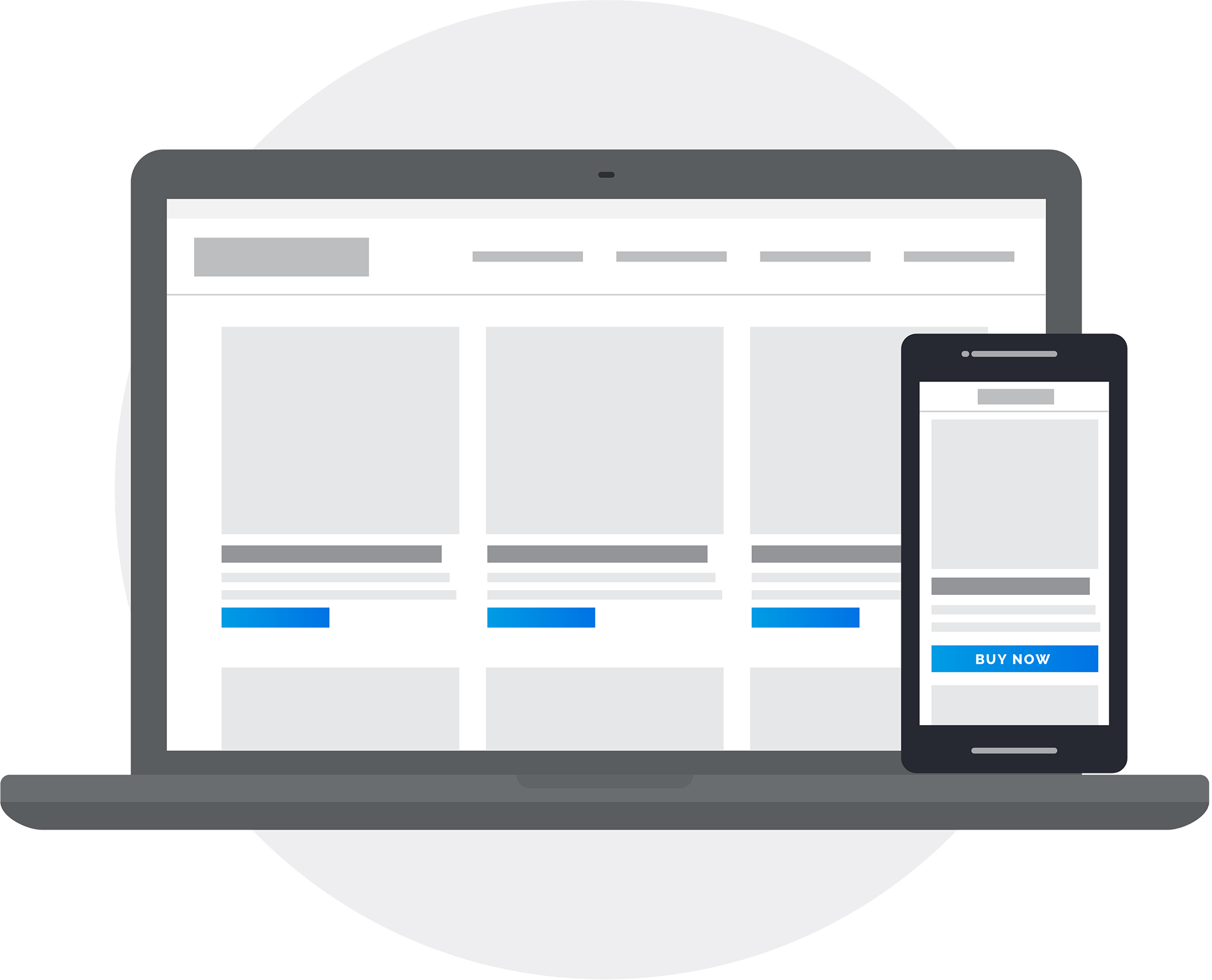 Illustration of a Mobile/Responsive Web Design