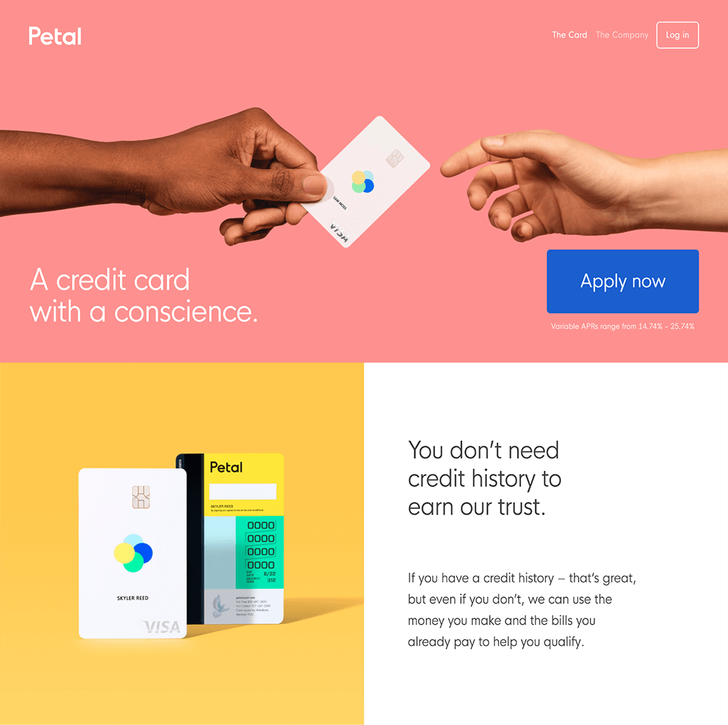 Colorful Web Site Design for Petal