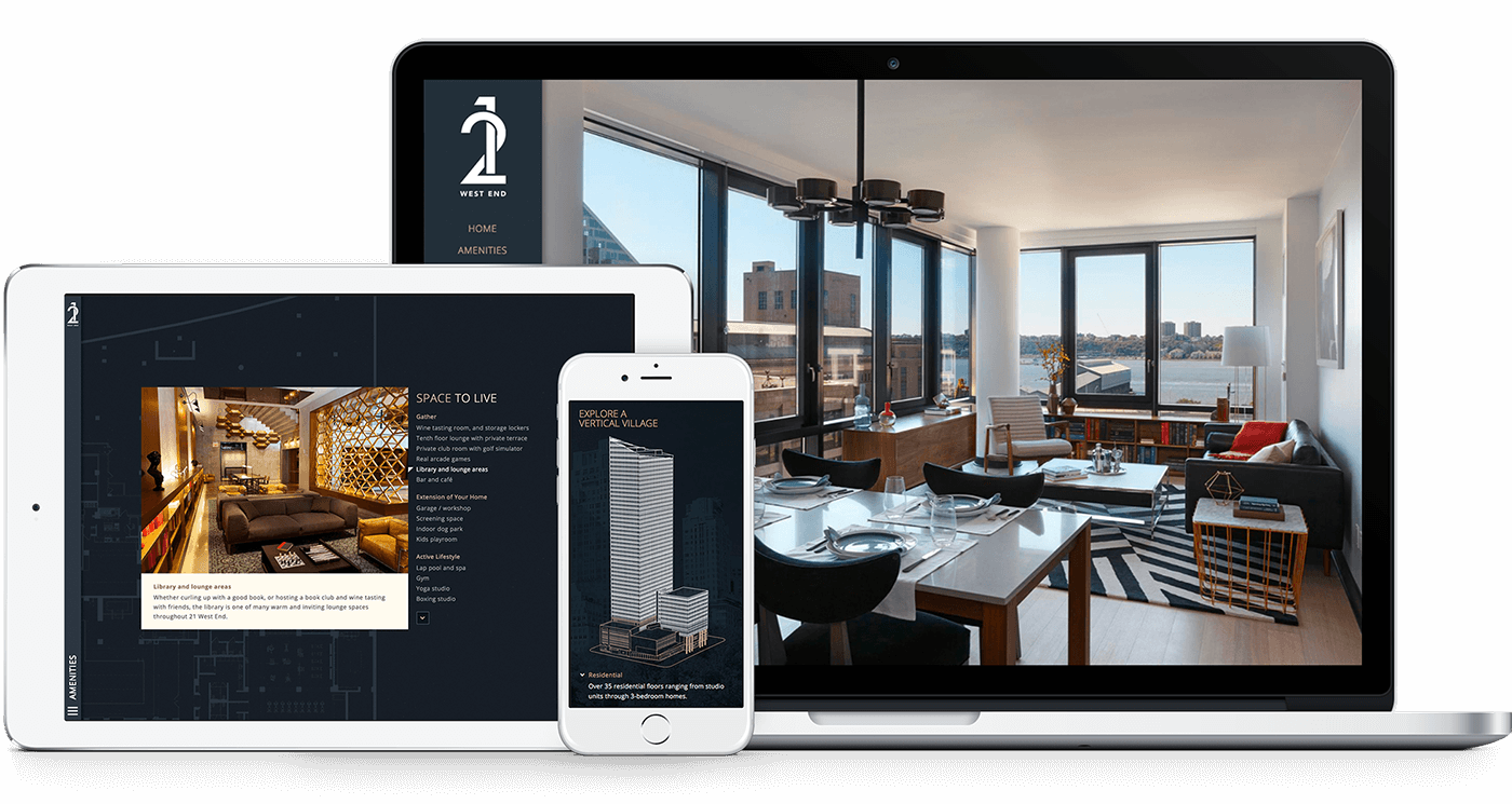 Responsive Web Design for 21 West End, NYC