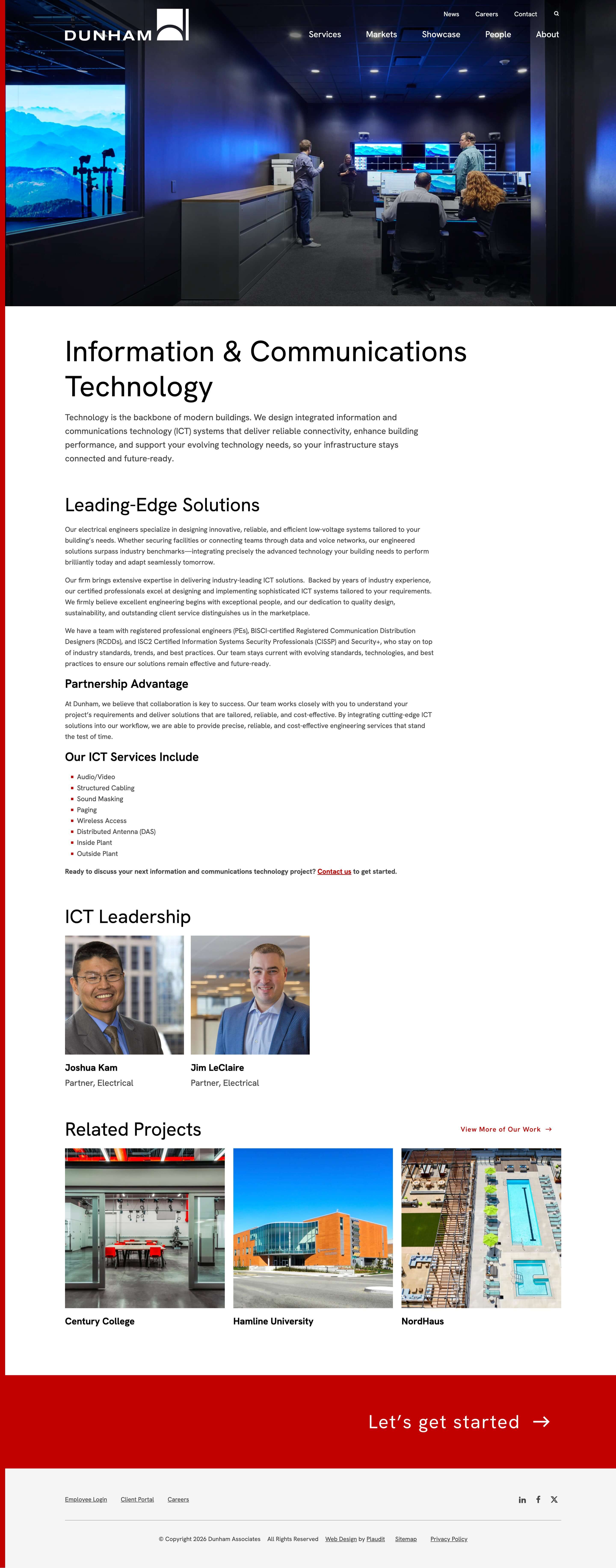 Website design of product web page