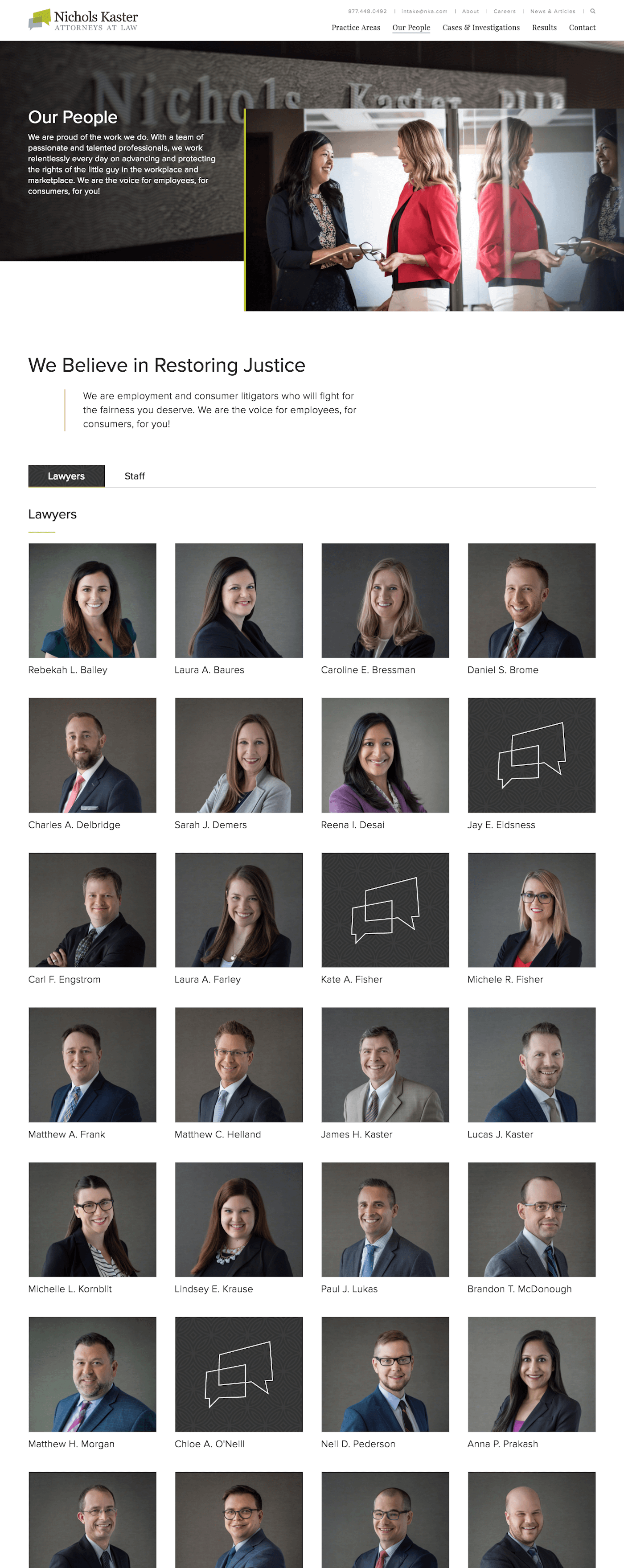 Nichols Kaster Web Design: Our People