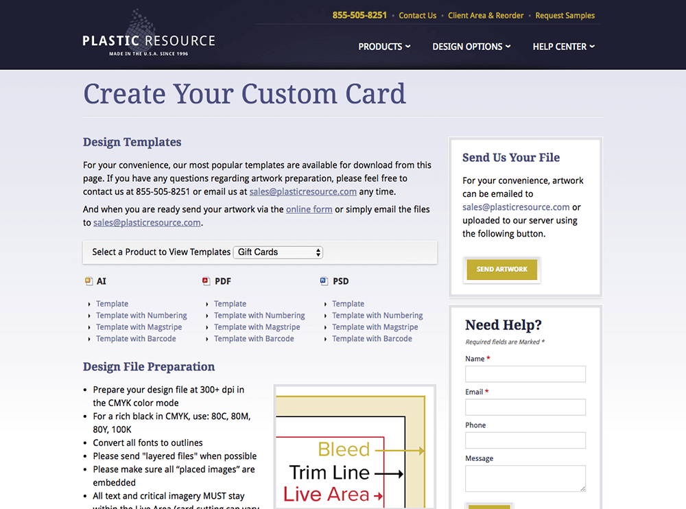 Custom card design templates