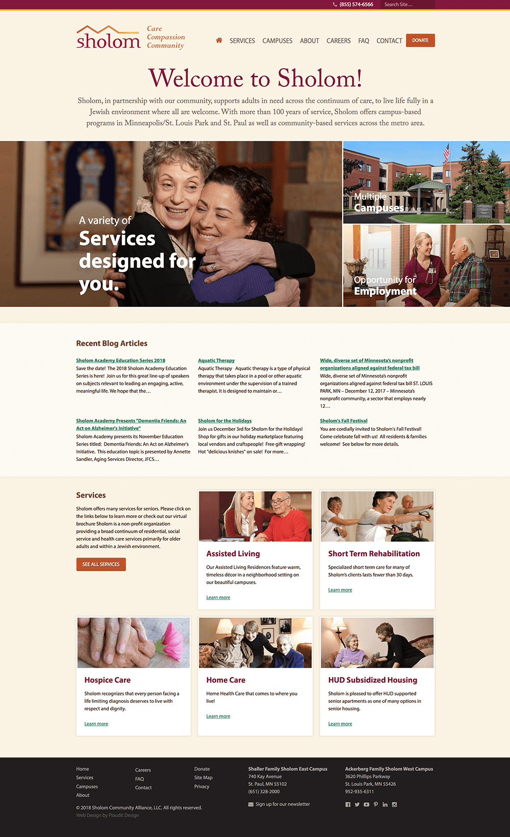 Homepage web design