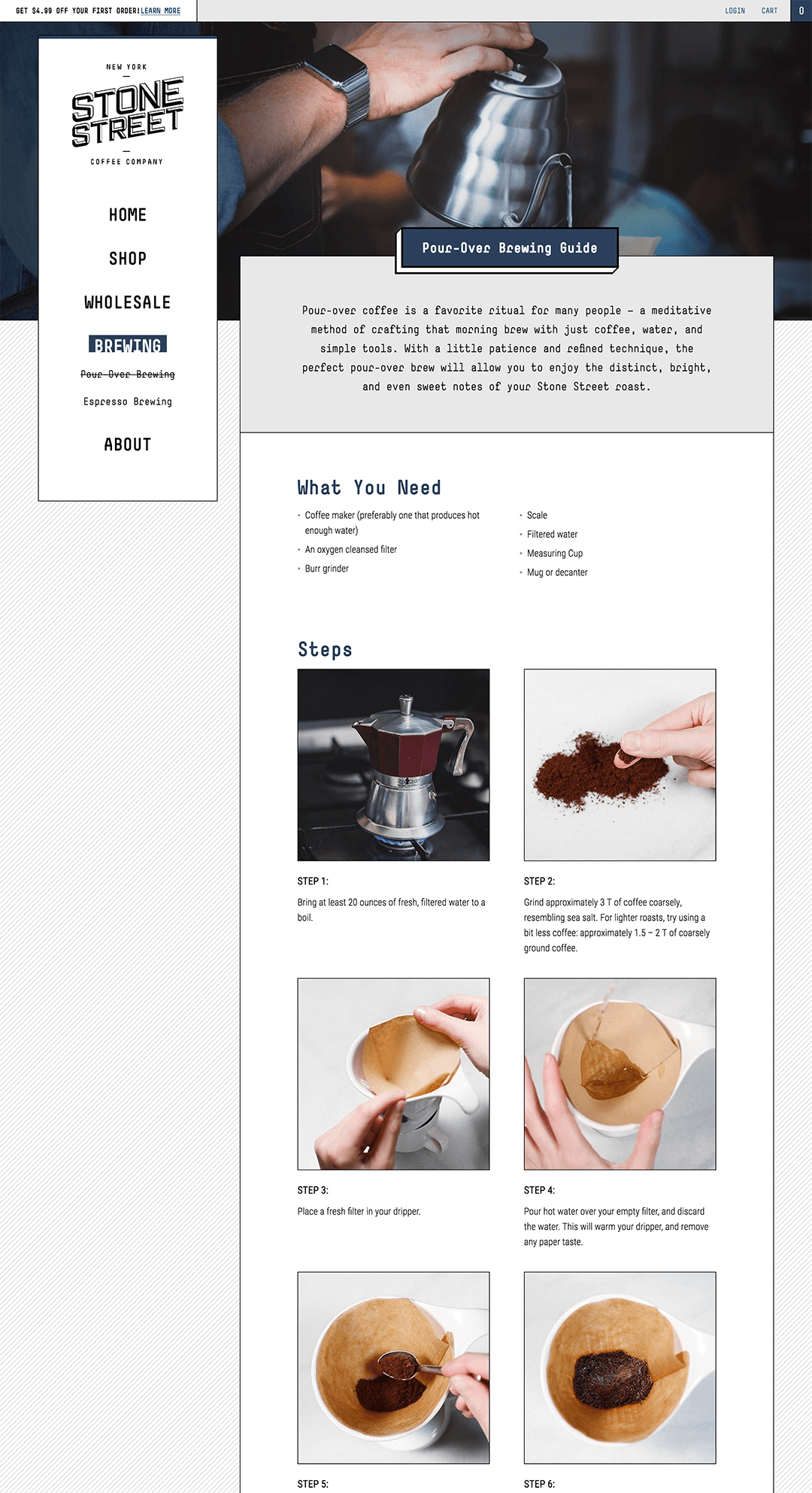 Brewing guide design example