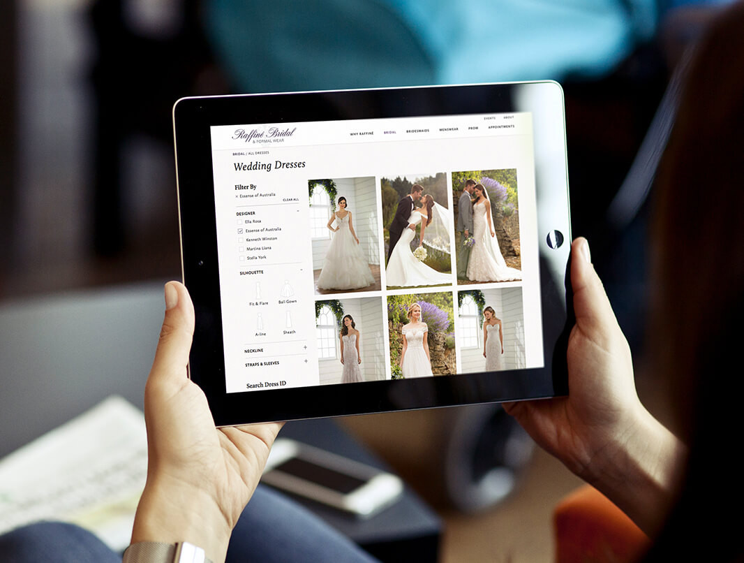 Raffine Bridal's website